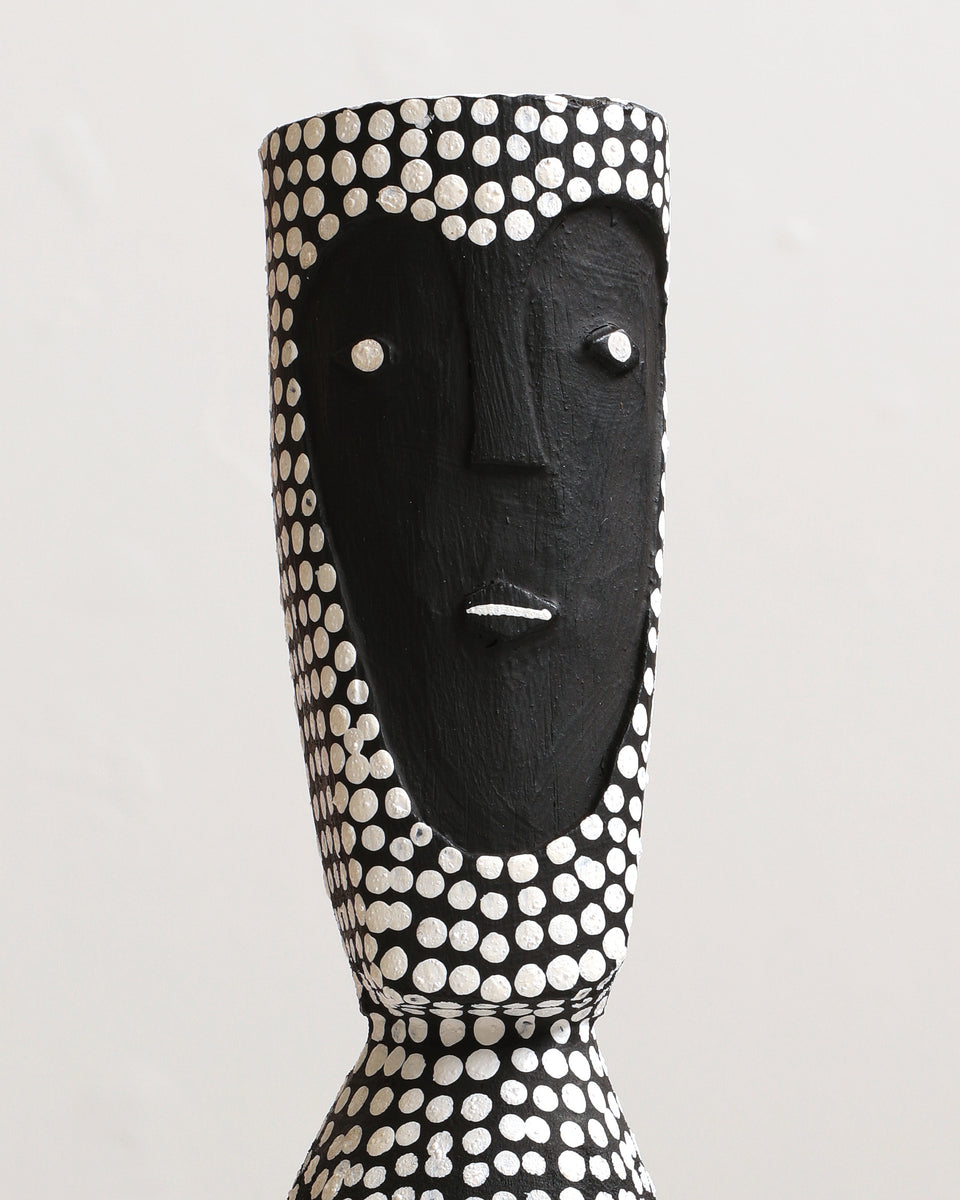 Aboriginal Artwork by Serena and Jeremiah Bonson, Warraburnburn, Pair, 71cm