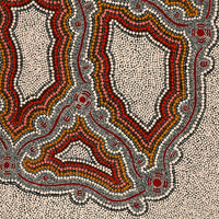 Aboriginal Artwork by Serita Nakamarra Ross, Pamapardu Jukurrpa (Flying Ant Dreaming) - Warntungurru, 107x61cm