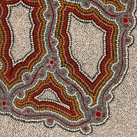 Aboriginal Art by Serita Nakamarra Ross, Pamapardu Jukurrpa (Flying Ant Dreaming) - Warntungurru, 107x61cm - ART ARK®