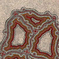 Aboriginal Art by Serita Nakamarra Ross, Pamapardu Jukurrpa (Flying Ant Dreaming) - Warntungurru, 107x61cm - ART ARK®