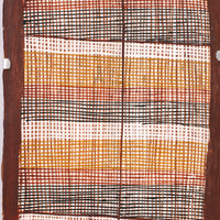 Aboriginal Artwork by Seymour Wulida, Wak Wak, 78x26cm Bark Painting