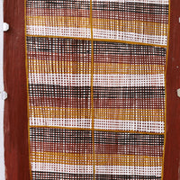 Aboriginal Artwork by Seymour Wulida, Wak Wak, 101x25cm Bark Painting