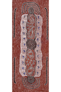 Aboriginal Artwork by Shakira Napaljarri Morris, Yarungkanyi Jukurrpa (Mt Doreen Dreaming), 152x61cm
