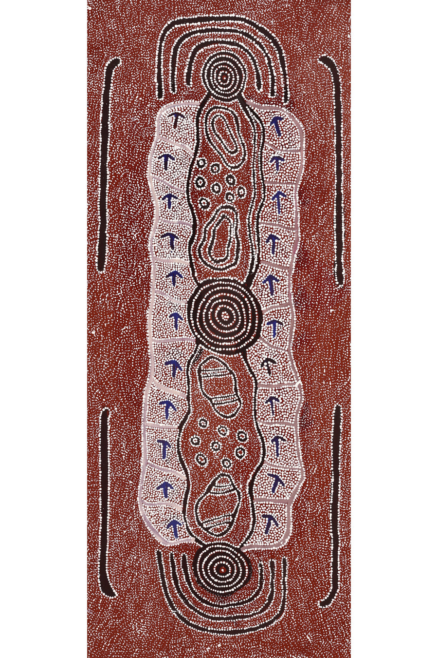 Aboriginal Artwork by Shakira Napaljarri Morris, Yarungkanyi Jukurrpa (Mt Doreen Dreaming), 152x61cm