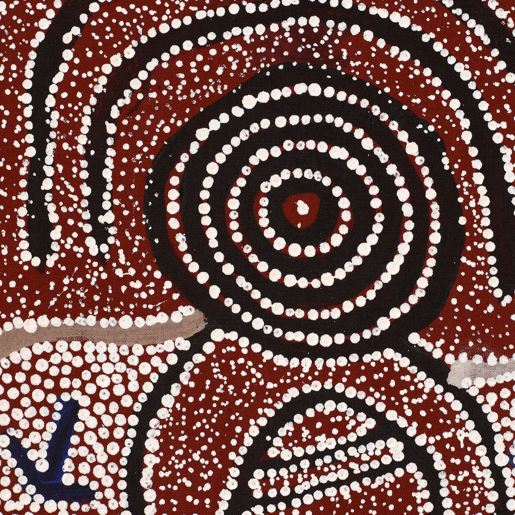 Aboriginal Artwork by Shakira Napaljarri Morris, Yarungkanyi Jukurrpa (Mt Doreen Dreaming), 152x61cm