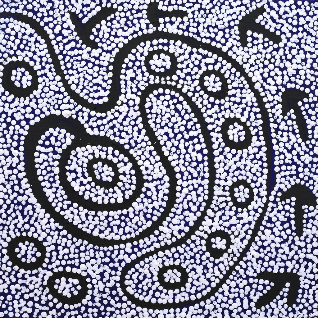 Aboriginal Art by Shakira Napaljarri Morris, Yankirri Jukurrpa (Emu Dreaming) - Ngarlikirlangu, 30x30cm - ART ARK®