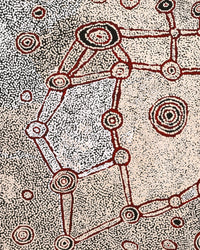 Shane Jampijinpa Brown, Ngapa Jukurrpa (Water Dreaming) - Puyurru, 122x91cm
