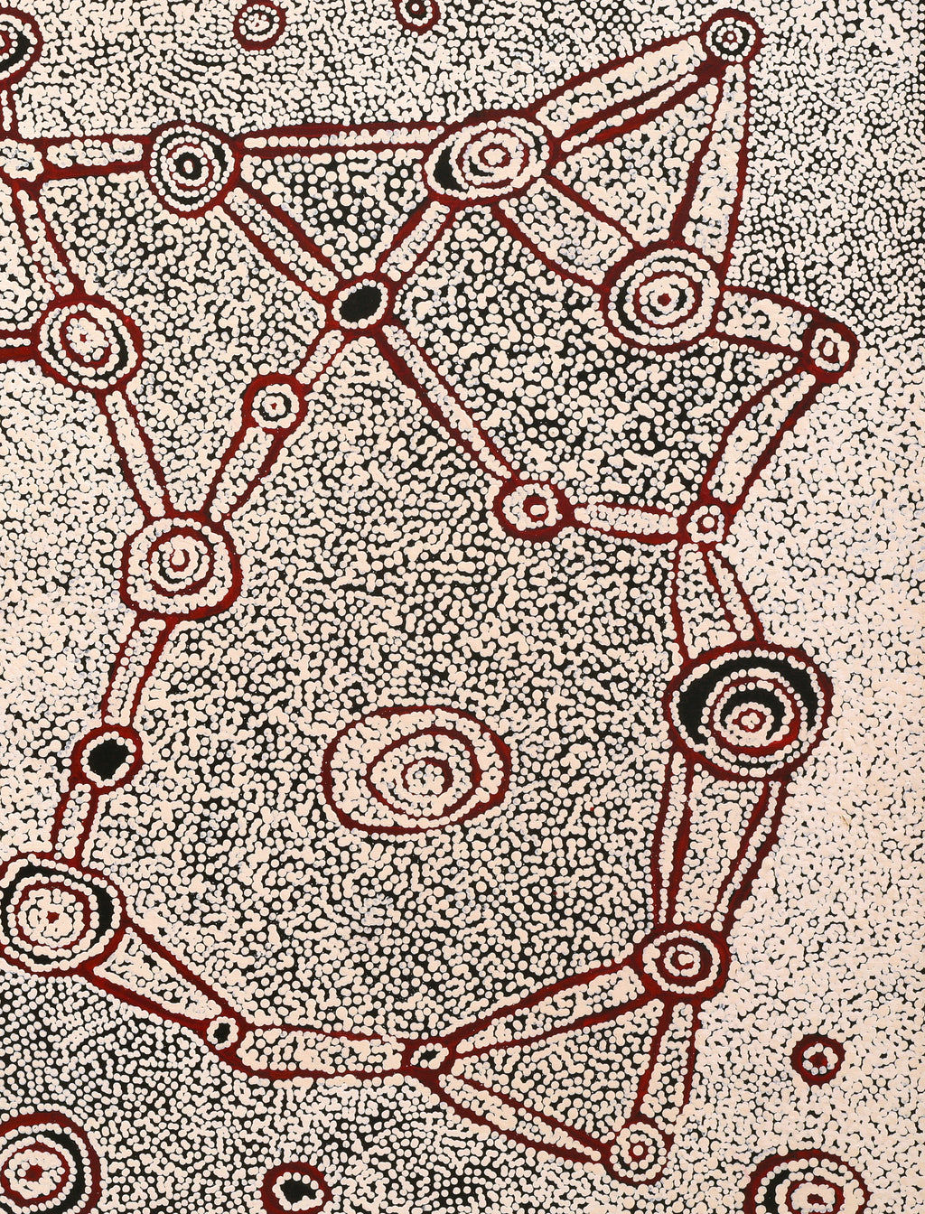 Shane Jampijinpa Brown, Ngapa Jukurrpa (Water Dreaming) - Puyurru, 122x91cm