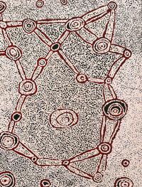Shane Jampijinpa Brown, Ngapa Jukurrpa (Water Dreaming) - Puyurru, 122x91cm