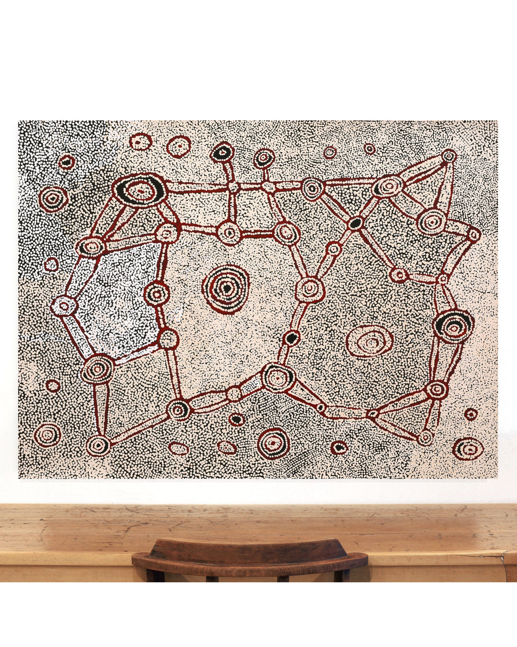 Shane Jampijinpa Brown, Ngapa Jukurrpa (Water Dreaming) - Puyurru, 122x91cm