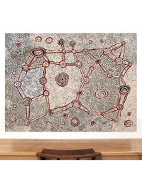 Shane Jampijinpa Brown, Ngapa Jukurrpa (Water Dreaming) - Puyurru, 122x91cm