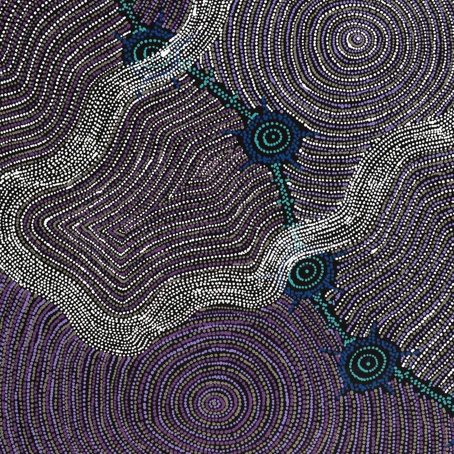 Aboriginal Artwork by Shanna Napanangka Williams, Seven Sisters Dreaming, 107x91cm