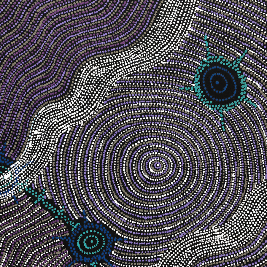 Aboriginal Artwork by Shanna Napanangka Williams, Seven Sisters Dreaming, 107x91cm