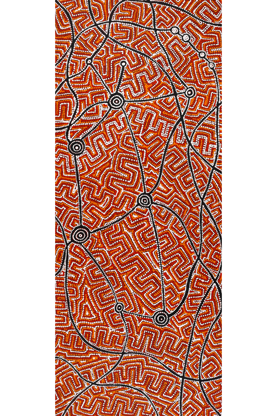 Aboriginal Artwork by Shanna Napanangka Williams, Seven Sisters Dreaming, 152x61cm