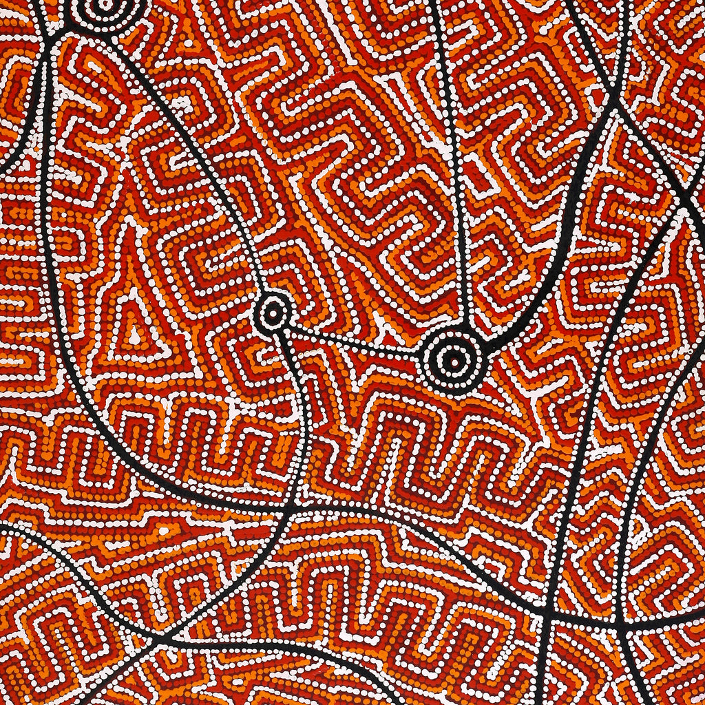 Aboriginal Artwork by Shanna Napanangka Williams, Seven Sisters Dreaming, 152x61cm