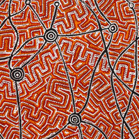 Aboriginal Artwork by Shanna Napanangka Williams, Seven Sisters Dreaming, 152x61cm