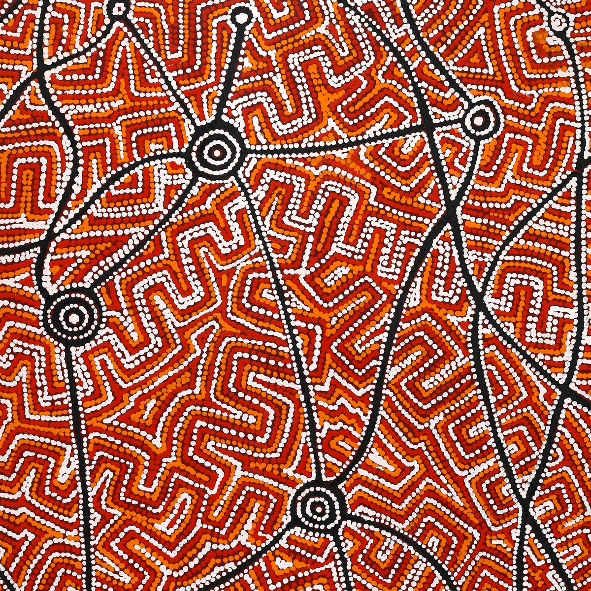 Aboriginal Art by Shanna Napanangka Williams, Seven Sisters Dreaming, 152x61cm - ART ARK®