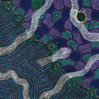 Aboriginal Artwork by Shanna Napanangka Williams, Seven Sisters Dreaming, 76x76cm