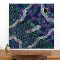 Aboriginal Artwork by Shanna Napanangka Williams, Seven Sisters Dreaming, 76x76cm