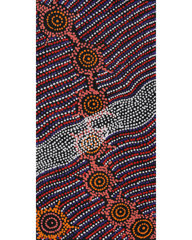 Aboriginal Artwork by Shanna Napanangka Williams, Seven Sisters Dreaming, 61x30cm