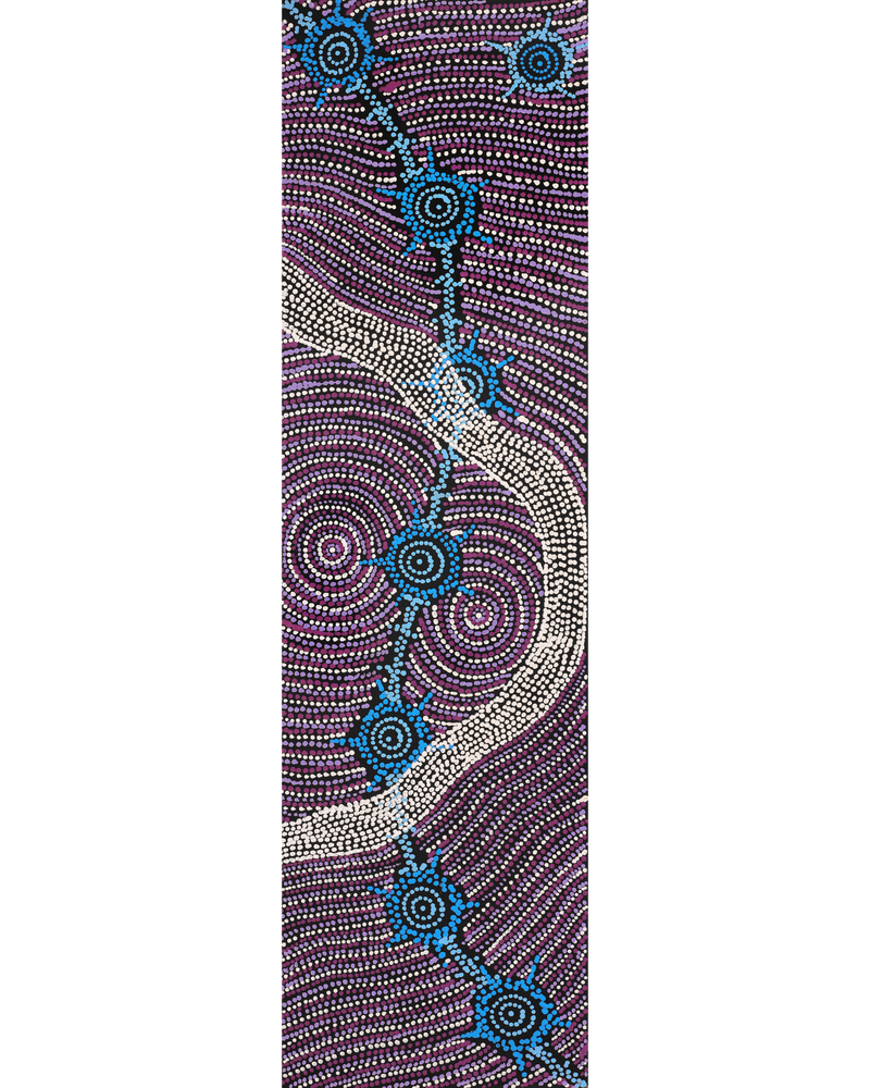 Aboriginal Artwork by Shanna Napanangka Williams, Seven Sisters Dreaming, 107x30cm