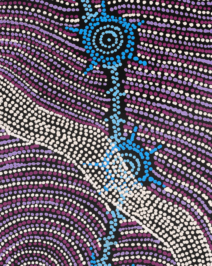 Aboriginal Artwork by Shanna Napanangka Williams, Seven Sisters Dreaming, 107x30cm
