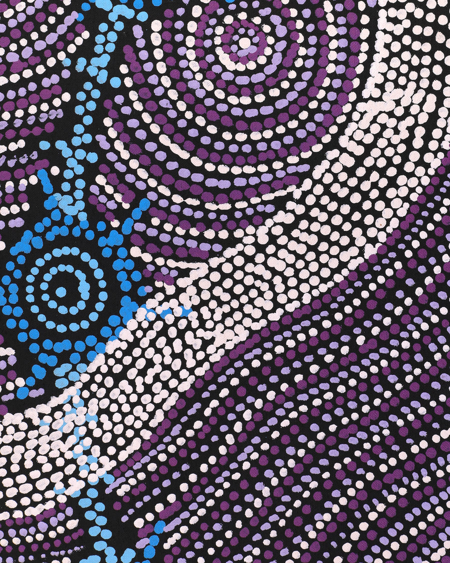 Aboriginal Artwork by Shanna Napanangka Williams, Seven Sisters Dreaming, 107x30cm