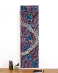 Aboriginal Artwork by Shanna Napanangka Williams, Seven Sisters Dreaming, 107x30cm