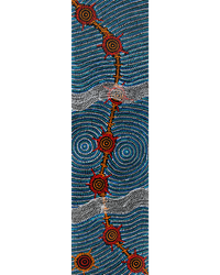 Aboriginal Artwork by Shanna Napanangka Williams, Seven Sisters Dreaming, 107x30cm