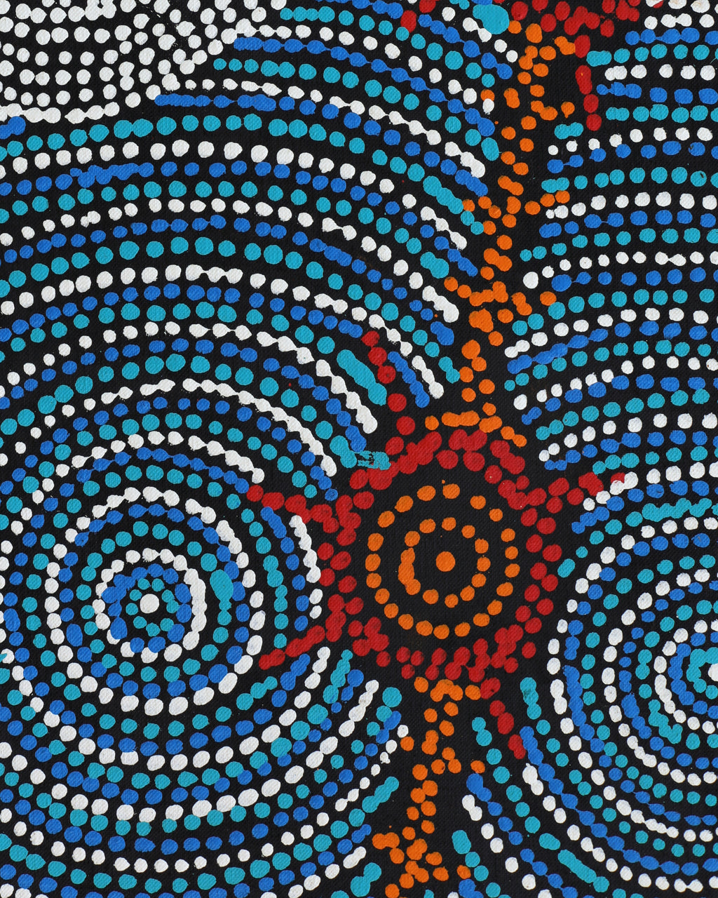 Aboriginal Artwork by Shanna Napanangka Williams, Seven Sisters Dreaming, 107x30cm