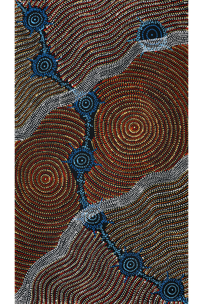 Aboriginal Artwork by Shanna Napanangka Williams, Seven Sisters Dreaming, 107x61cm