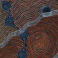 Aboriginal Artwork by Shanna Napanangka Williams, Seven Sisters Dreaming, 107x61cm