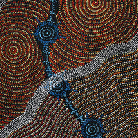 Aboriginal Artwork by Shanna Napanangka Williams, Seven Sisters Dreaming, 107x61cm