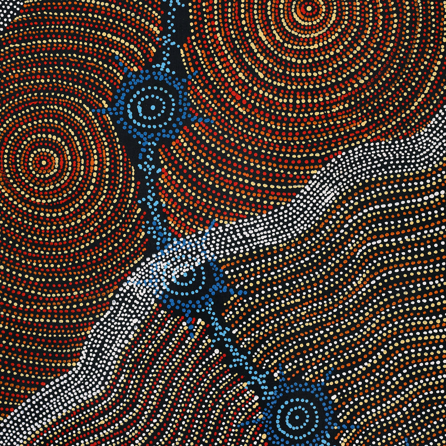 Aboriginal Artwork by Shanna Napanangka Williams, Seven Sisters Dreaming, 107x61cm