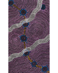 Aboriginal Artwork by Shanna Napanangka Williams, Seven Sisters Dreaming, 107x61cm