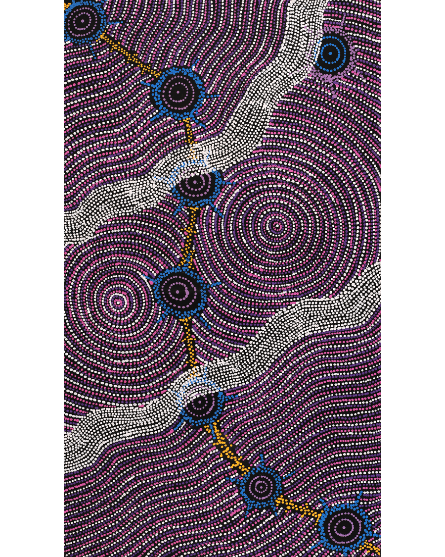 Aboriginal Artwork by Shanna Napanangka Williams, Seven Sisters Dreaming, 107x61cm