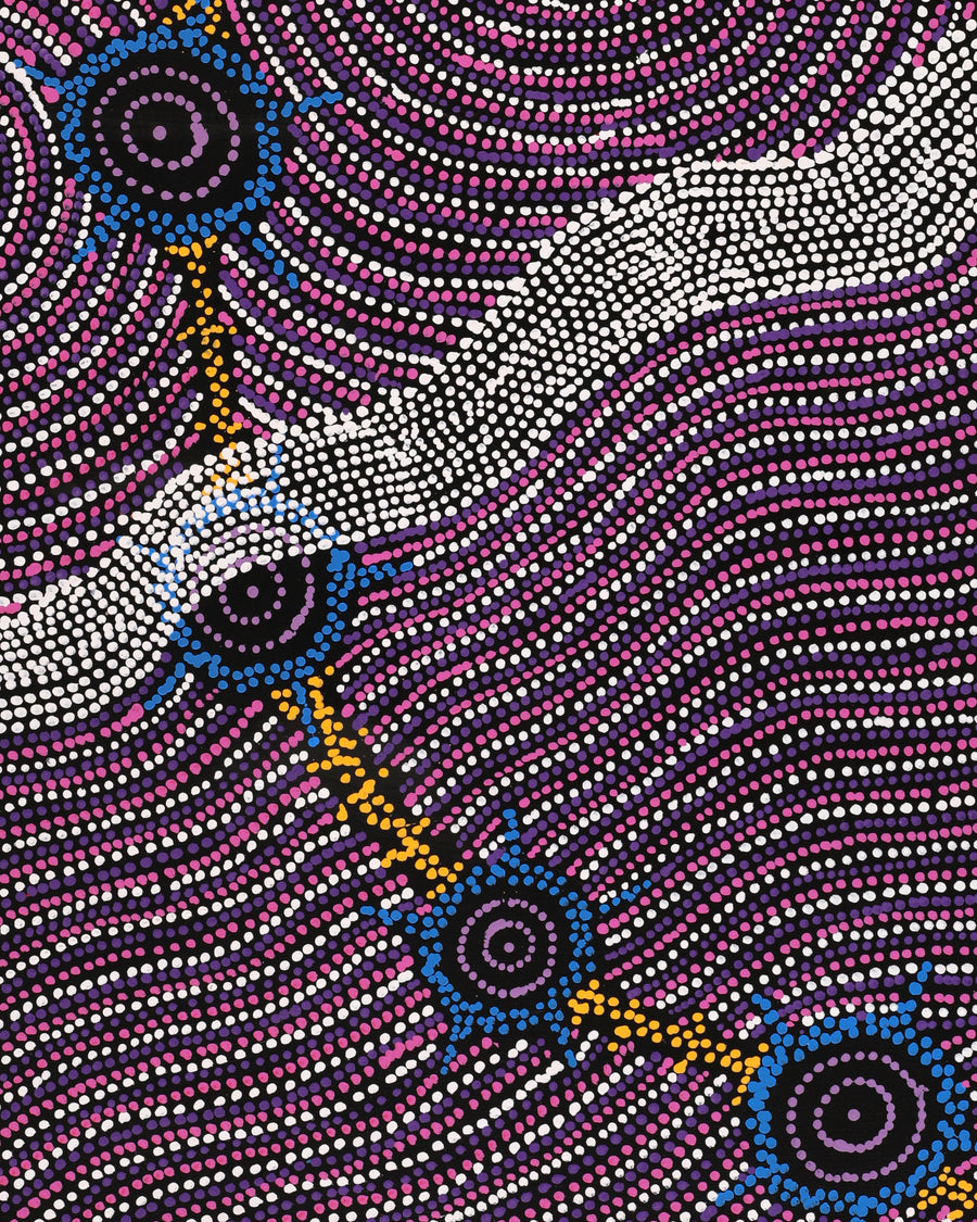 Aboriginal Artwork by Shanna Napanangka Williams, Seven Sisters Dreaming, 107x61cm