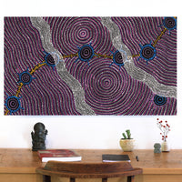 Aboriginal Artwork by Shanna Napanangka Williams, Seven Sisters Dreaming, 107x61cm