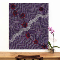 Aboriginal Artwork by Shanna Napanangka Williams, Seven Sisters Dreaming, 107x91cm