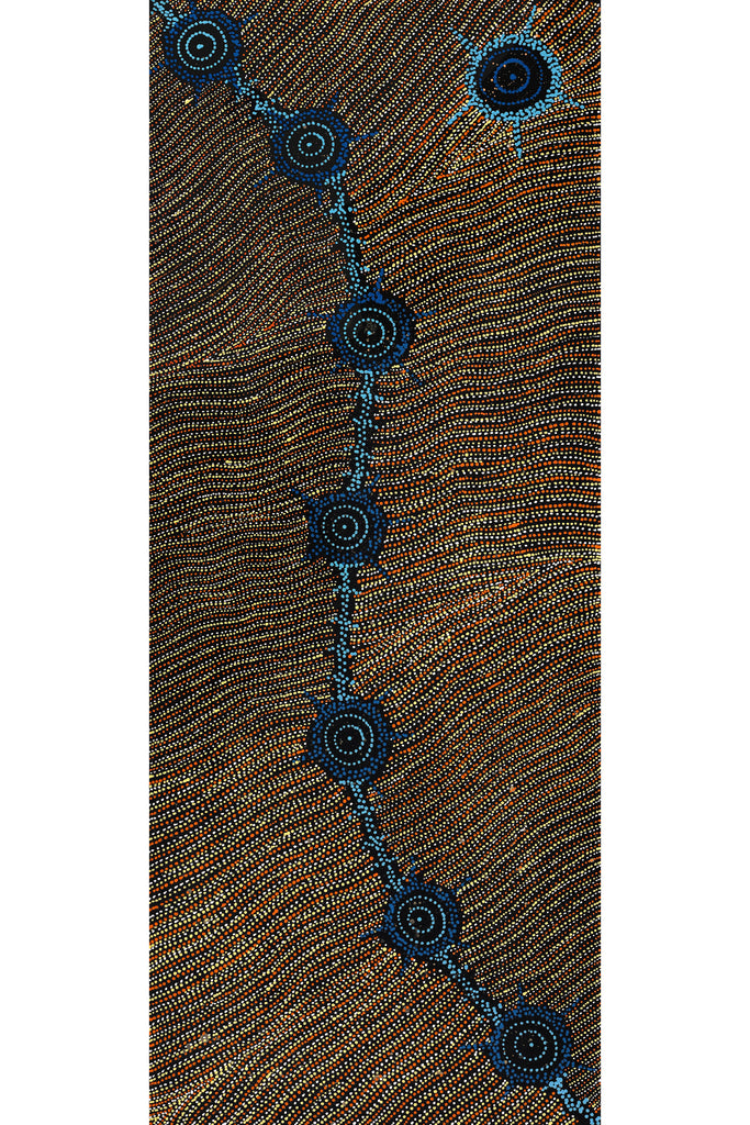 Aboriginal Artwork by Shanna Napanangka Williams, Seven Sisters Dreaming, 152x61cm