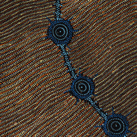 Aboriginal Artwork by Shanna Napanangka Williams, Seven Sisters Dreaming, 152x61cm
