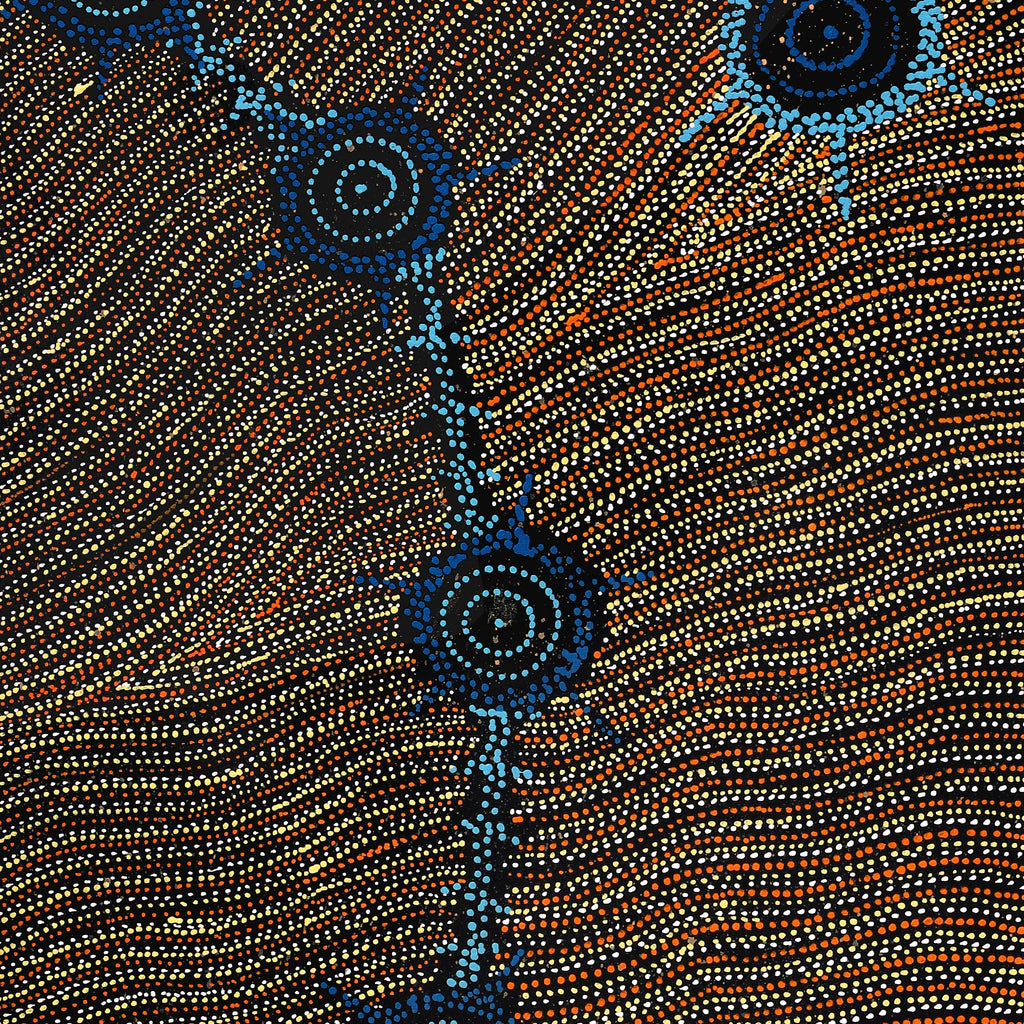 Aboriginal Artwork by Shanna Napanangka Williams, Seven Sisters Dreaming, 152x61cm