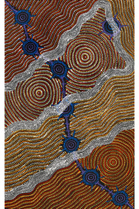 Aboriginal Artwork by Shanna Napanangka Williams, Seven Sisters Dreaming, 122x76cm