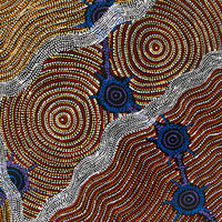 Aboriginal Artwork by Shanna Napanangka Williams, Seven Sisters Dreaming, 122x76cm