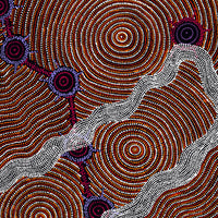 Aboriginal Artwork by Shanna Napanangka Williams, Seven Sisters Dreaming, 122x91cm