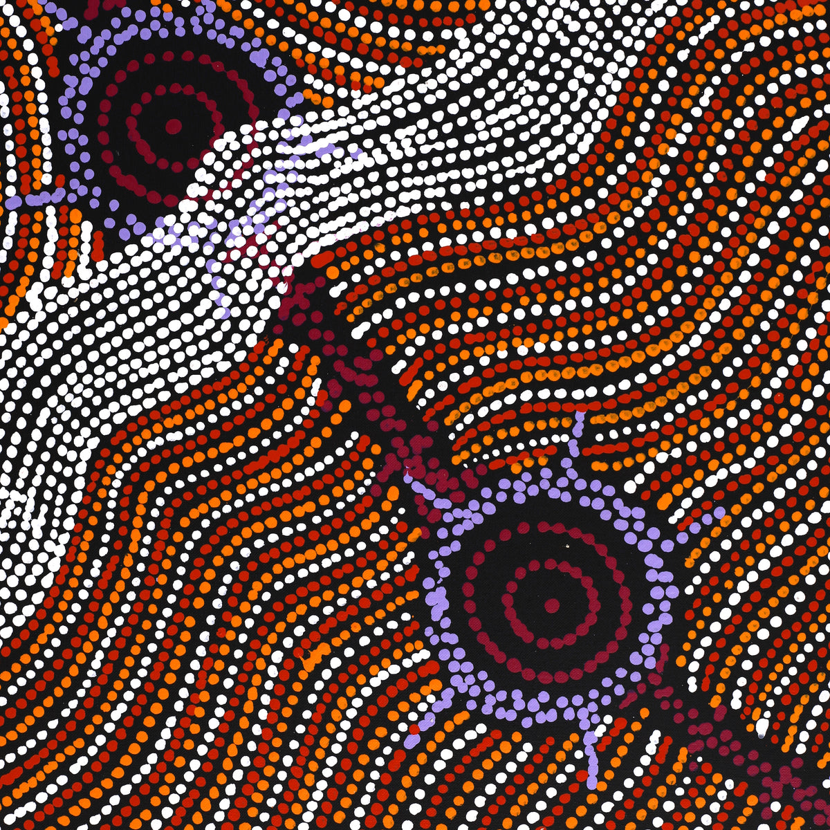 Aboriginal Art by Shanna Napanangka Williams, Seven Sisters Dreaming, 122x91cm - ART ARK®