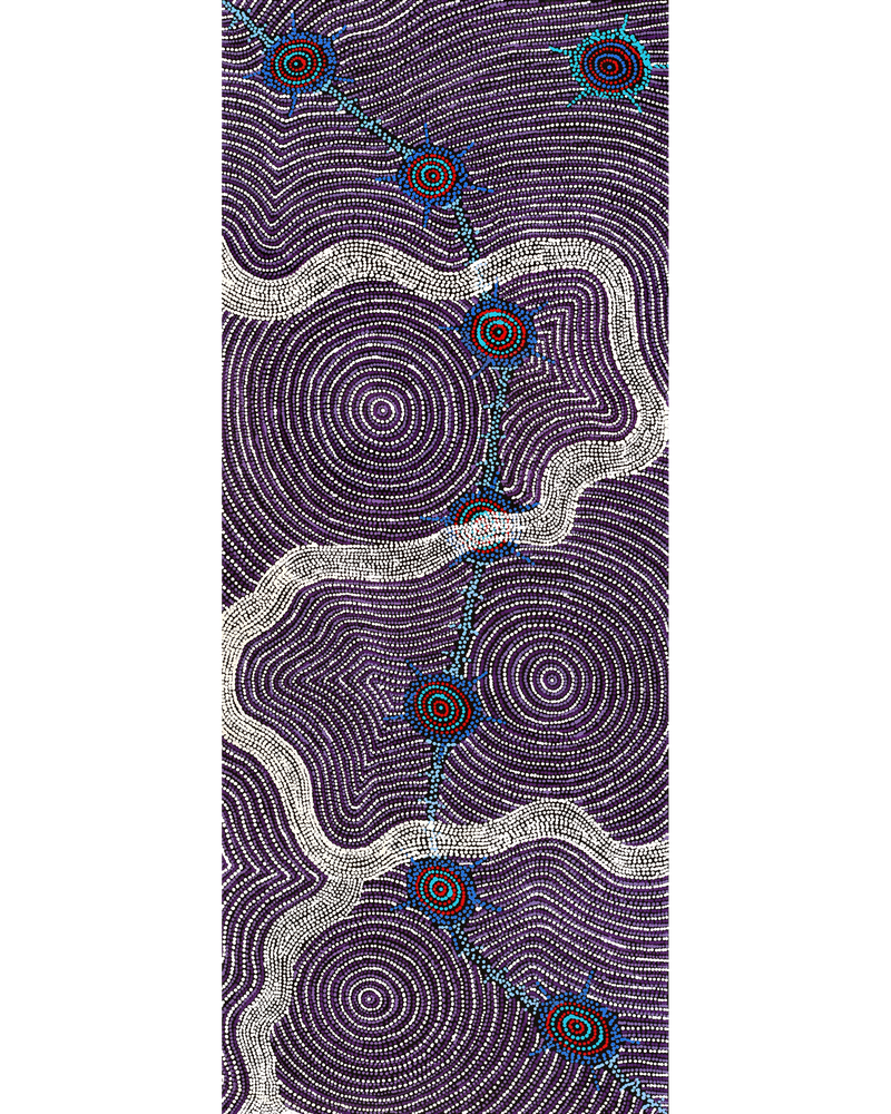 Aboriginal Artwork by Shanna Napanangka Williams, Seven Sisters Dreaming, 152x61cm