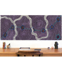 Aboriginal Artwork by Shanna Napanangka Williams, Seven Sisters Dreaming, 152x61cm
