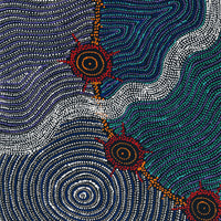 Aboriginal Artwork by Shanna Napanangka Williams, Seven Sisters Dreaming, 152x61cm