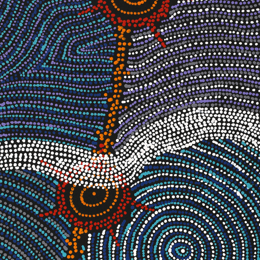 Aboriginal Artwork by Shanna Napanangka Williams, Seven Sisters Dreaming, 152x61cm